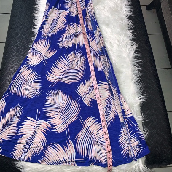 Blue 2-Split ankle length sundress - Picture 9 of 16